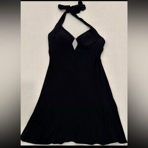 Jessica McClintock For Gunne Sax Tie Halter Dress Black Sz 11/12
